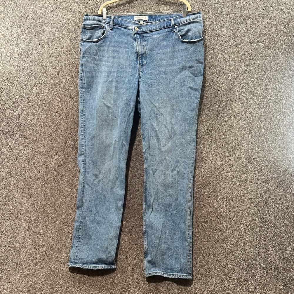 Abercrombie & Fitch Curve Love Jeans Women 35/20‎ 90s Straight Ultra Hi Rise